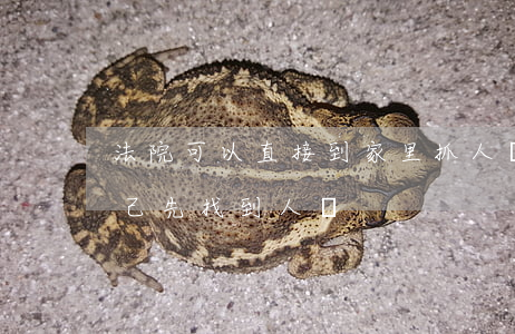 法院可以直接到家里抓人嗎(法院抓人需要自己先找到人嗎)