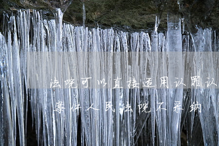 法院可以直接适用认罪认罚吗(对于认罪认罚案件,人民法院不采纳)