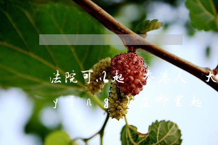 法院可以起訴香港人嗎(大陸起訴香港人應(yīng)在哪里起訴)