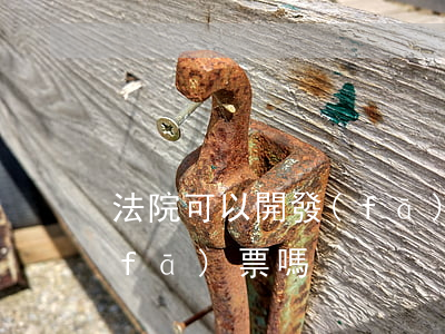 法院可以開發(fā)票嗎(法院可以開發(fā)票嗎)