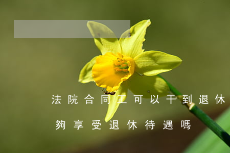 法院合同工可以干到退休嗎(國企的合同工能夠享受退休待遇嗎)