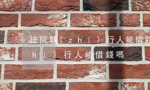 法院執(zhí)行人能借錢嗎(法院執(zhí)行人能借錢嗎)