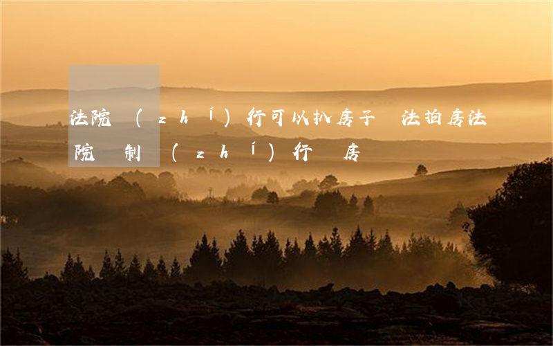 法院執(zhí)行可以扒房子嗎(法拍房法院強制執(zhí)行騰房)