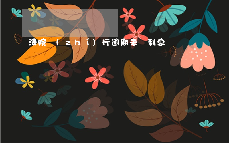 法院執(zhí)行逾期未還利息