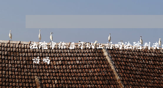 法院审结后可以上诉吗(法院判决终审,还能上诉吗?)