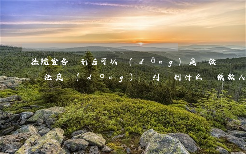 法院宣告緩刑后可以當(dāng)庭釋放嗎(法庭當(dāng)場判緩刑什么時候放人)
