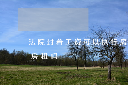 法院封着工资可以执行房产吗(法院可以执行房租吗)