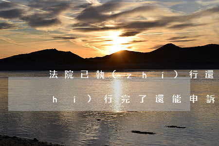 法院已執(zhí)行還可以申訴嗎(執(zhí)行完了還能申訴嗎)