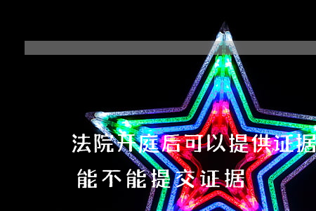 法院开庭后可以提供证据吗(开庭后判决前还能不能提交证据)