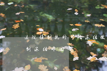 法院强制执行可以冻结微信吗(微信被司法强制冻结咋回事)