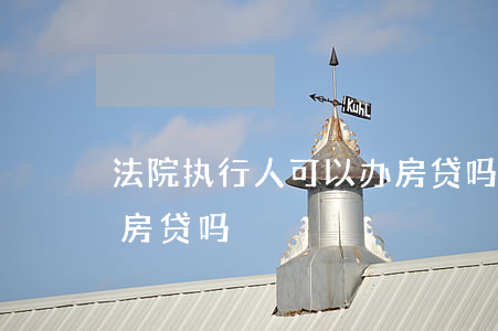 法院执行人可以办房贷吗(法院执行人可以办房贷吗)