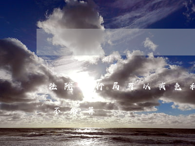 法院执行局可以减免利息吗(法院执行局利息不给算)