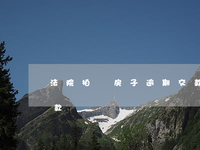 法院拍賣房子逾期交款(法院拍賣房子逾期交款)