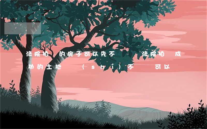 法院拍賣的房子可以先不過戶嗎(法院拍賣成功的土地暫時(shí)不過戶可以嗎?)