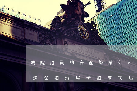 法院拍賣的房產原業(yè)主可以買回嗎(法院拍賣房子拍成功后不買了)