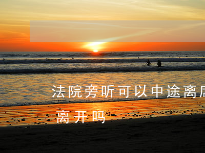 法院旁听可以中途离席吗(旁听庭审可以中途离开吗)
