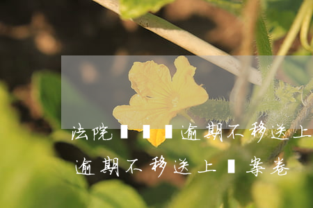 法院書記員逾期不移送上訴案卷(法院書記員逾期不移送上訴案卷)