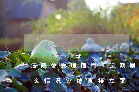法院會受理信用卡逾期案件嗎（信用卡逾期什么情況會被直接立案）