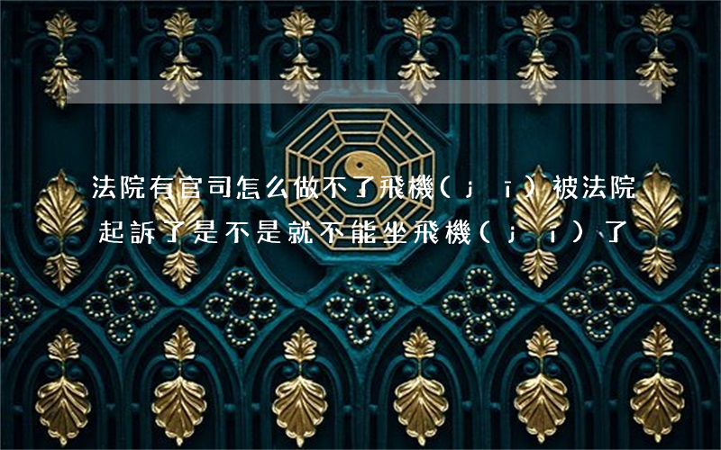 法院有官司怎么做不了飛機(jī)(被法院起訴了是不是就不能坐飛機(jī)了?)