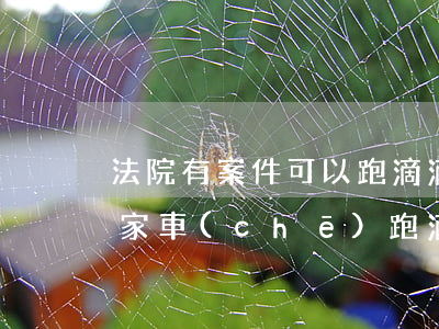 法院有案件可以跑滴滴打車(chē)嗎(私家車(chē)跑滴滴交警抓嗎)