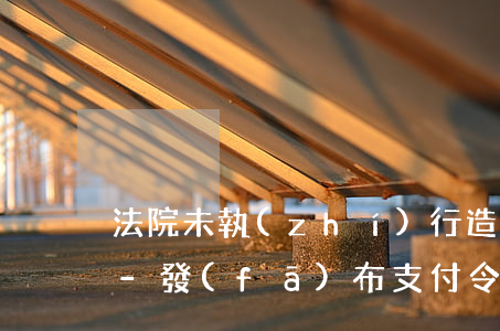 法院未執(zhí)行造成的逾期支付責任-發(fā)布支付令后債務方仍未履行法院是否可強制執(zhí)行