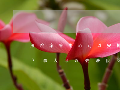 法院案管中心可以安排閱卷嗎(當(dāng)事人可以去法院閱卷嗎)