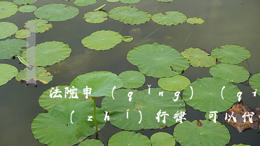 法院申請(qǐng)強(qiáng)制執(zhí)行律師可以代辦嗎(法院強(qiáng)制執(zhí)行需要請(qǐng)律師嗎)