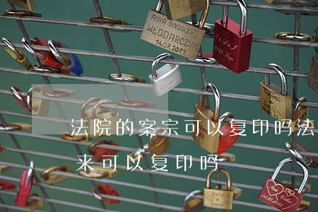 法院的案宗可以复印吗(法院的卷宗怎么调出来,可以复印吗)
