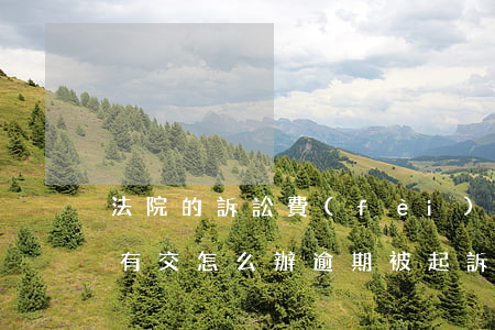 法院的訴訟費(fèi)逾期沒(méi)有交怎么辦(逾期被起訴要承擔(dān)訴訟費(fèi)嗎)