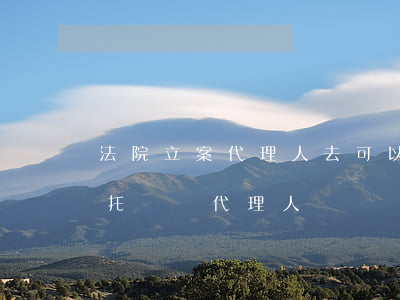 法院立案代理人去可以嗎(刑事被告人可以委托訴訟代理人嗎)