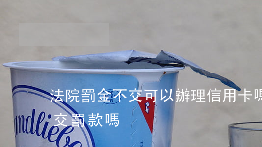 法院罰金不交可以辦理信用卡嗎(信用卡可以交罰款嗎)