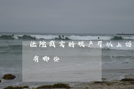 法院裁定的破产可以上诉吗(可以上诉的裁定有哪些)