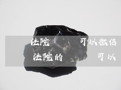 法院訴訟費可以微信轉(zhuǎn)賬嗎(法院的訴訟費可以網(wǎng)上轉(zhuǎn)賬支付嗎)