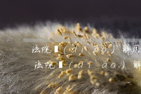 法院調(diào)解同意原告可以不去嗎(法院調(diào)解同意原告可以不去嗎)