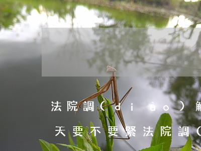 法院調(diào)解書(shū)逾期幾天要不要緊(法院調(diào)解書(shū)沒(méi)有約定逾期利息,到期了對(duì)方不...)