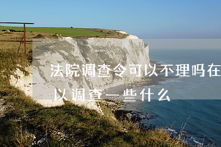 法院调查令可以不理吗(在法院申请调查令可以调查一些什么)