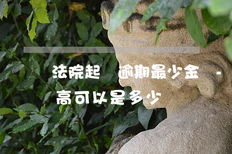 法院起訴逾期最少金額-訴訟中逾期利息最高可以是多少