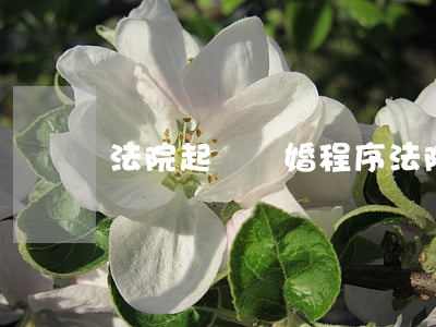 法院起訴離婚程序，法院起訴離婚程序怎么走