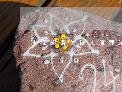法院起诉欠钱人流程(法院起诉债务人流程)