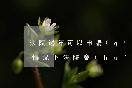 法院過年可以申請(qǐng)抓人嗎(什么情況下法院會(huì)抓人)