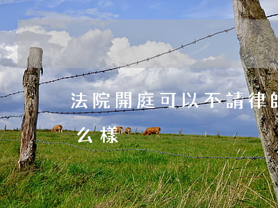 法院開庭可以不請律師嗎(開庭不請律師會怎么樣)
