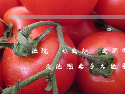 法院離婚通知書逾期提交會怎么樣(離婚申請書交法院要多久能通知)
