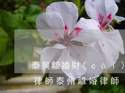泰興離婚財(cái)產(chǎn)分割律師(泰州離婚律師)