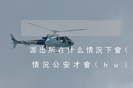 派出所在什么情況下會(huì)立案(什么情況公安才會(huì)立案)