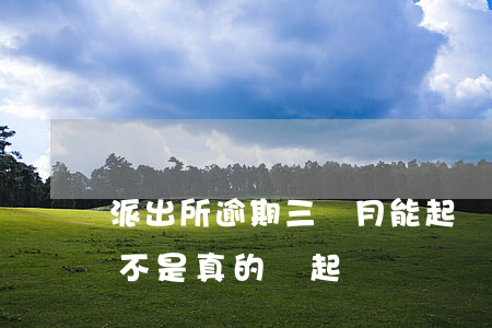 派出所逾期三個月能起訴嗎-逾期3個月是不是真的會起訴