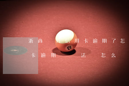 浙商銀行信用卡逾期了怎么辦(浙商銀行點金卡逾期沒辦法還怎么辦)