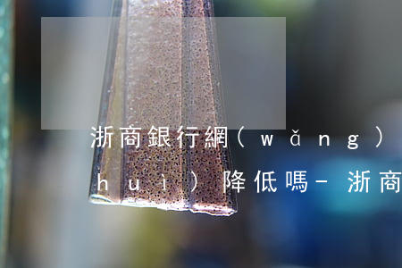 浙商銀行網(wǎng)貸還款后利率會(huì)降低嗎-浙商銀行網(wǎng)貸安全嗎
