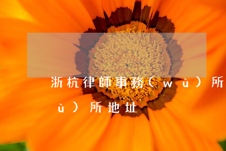浙杭律師事務(wù)所(浙杭律師事務(wù)所地址)
