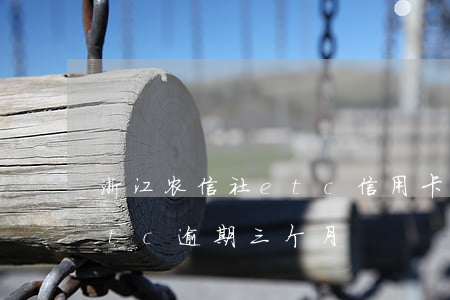浙江农信社etc信用卡逾期一天(信用卡etc逾期三个月)