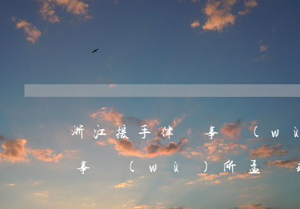 浙江援手律師事務(wù)所(浙江援手律師事務(wù)所孟維琦)